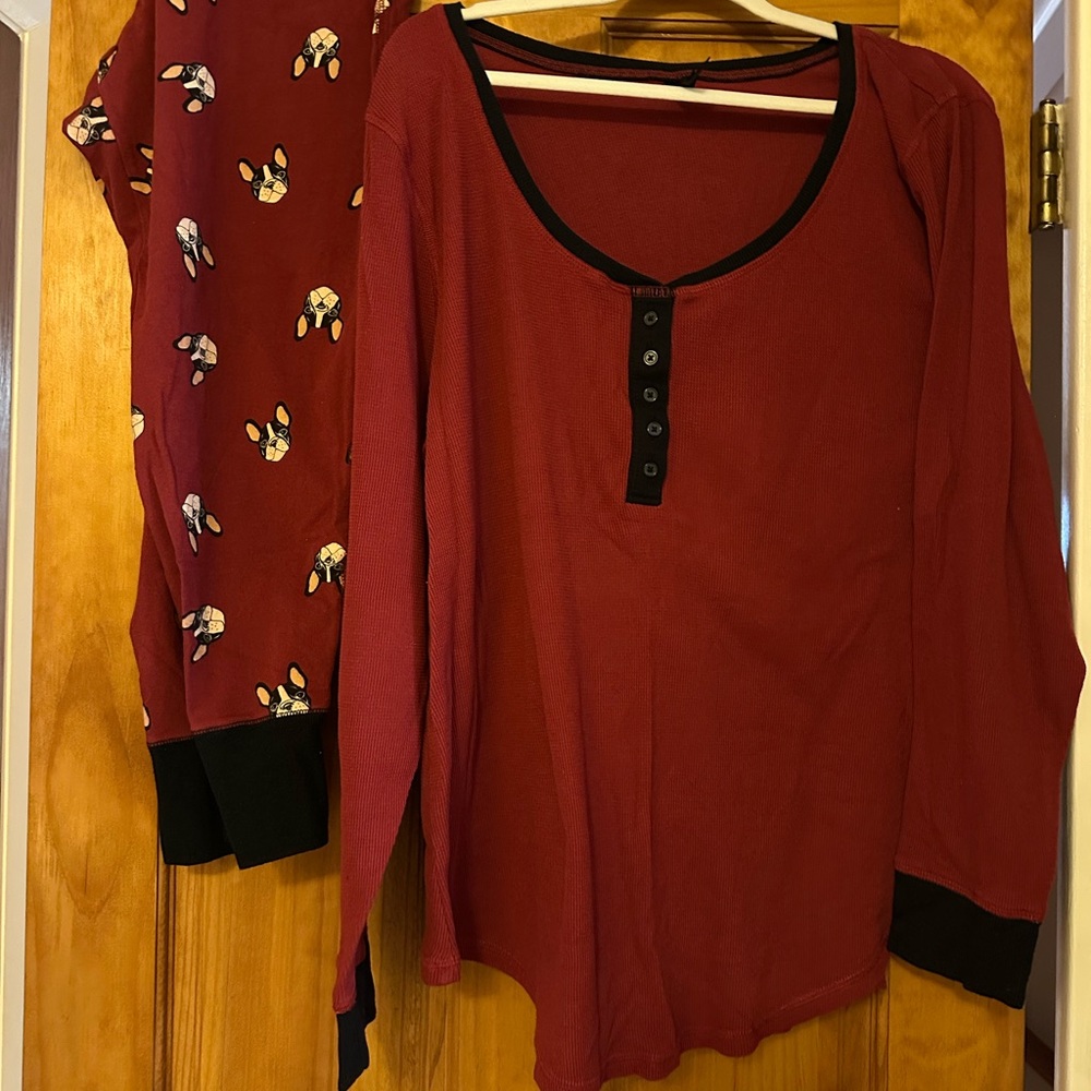 Torrid Red Pajama Set with Black Accents 🐶